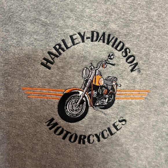 NWT Harley-Davidson gray and black fleece vest Teens 14-16 - Picture 5 of 10